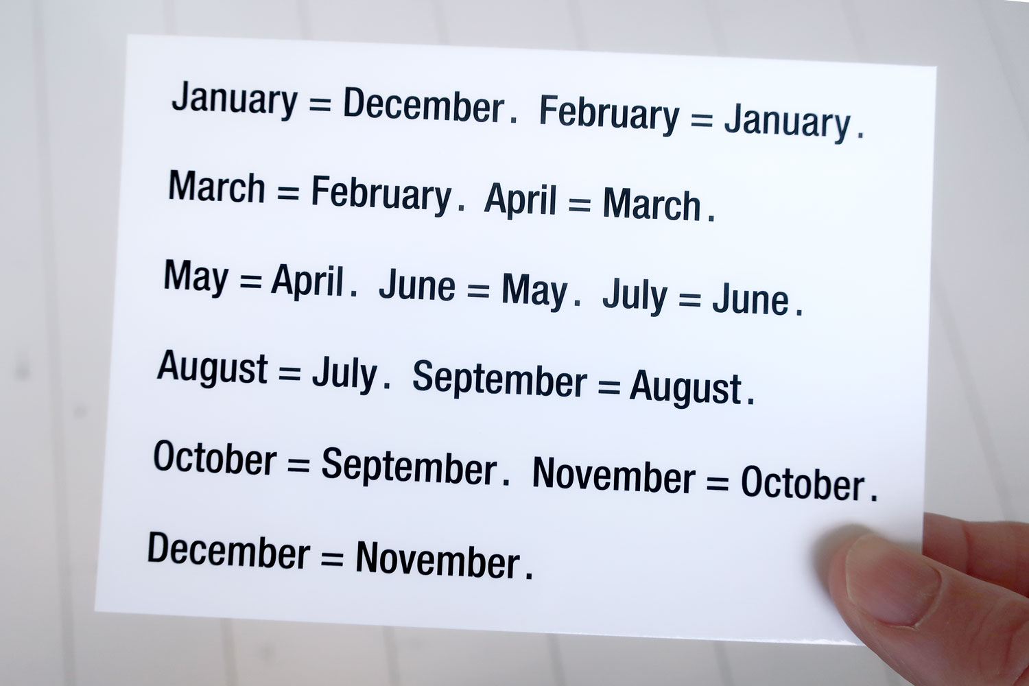 Claude Closky, ‘2025 Calendar,’ 2024, Brussels: MorePublishers. Print on card, 10,5 x 14,8 cm.